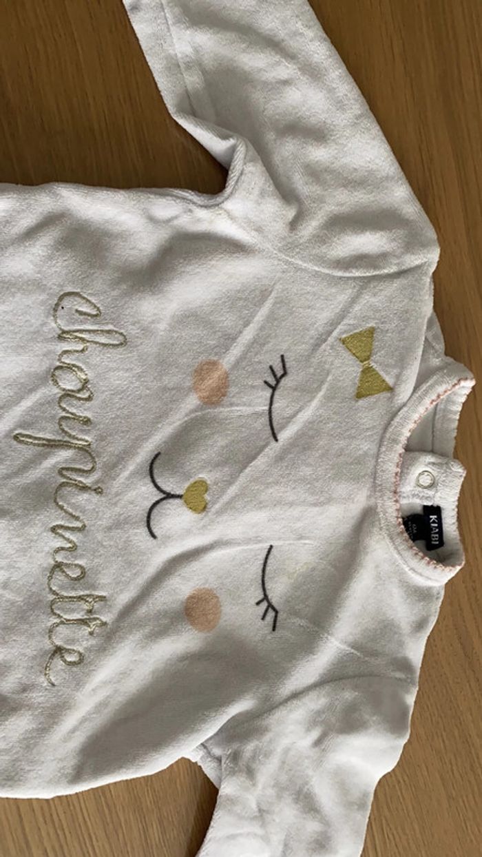 Pyjama velour 6 mois - photo numéro 2