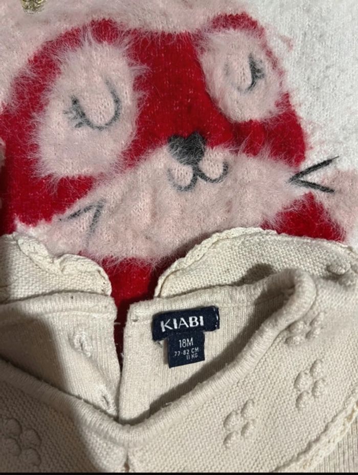 Lot de 4 pulls/gilets taille 18 mois Kiabi - photo numéro 3