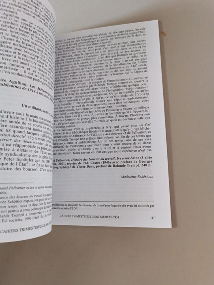 Jean Jaurès variétés jaurésiennes cahiers trimestriels numéro 158 - photo numéro 7