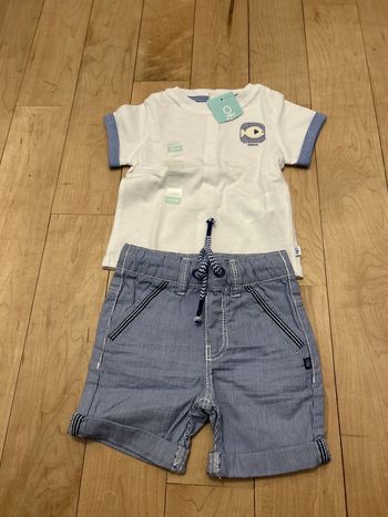 Ensemble t-shirt short Obaïdi 3 mois