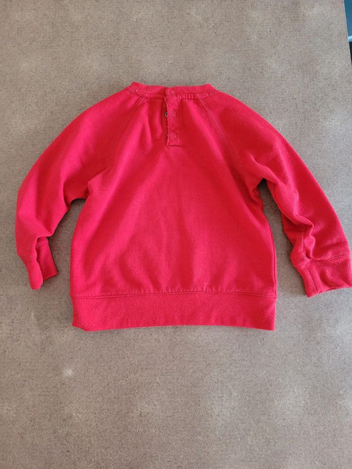 Pull sweat rouge taille 3ans - photo numéro 2