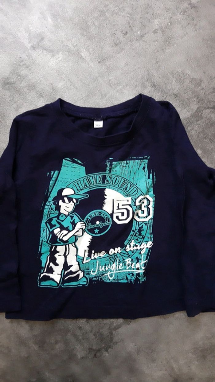 3 t-shirts manches longues garçon - photo numéro 4