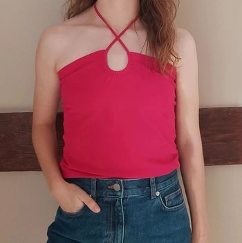 Débardeur rose à nouer couleurs d'été