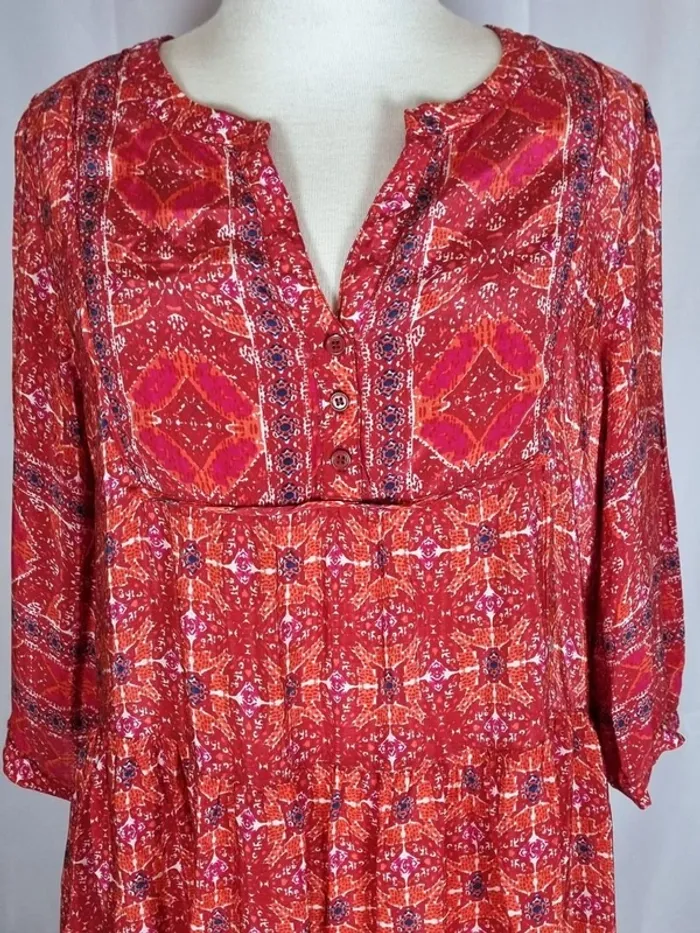 Robe courte Judith Gerard Darel motif ethnique super légère  T36/S  impeccable - photo numéro 3