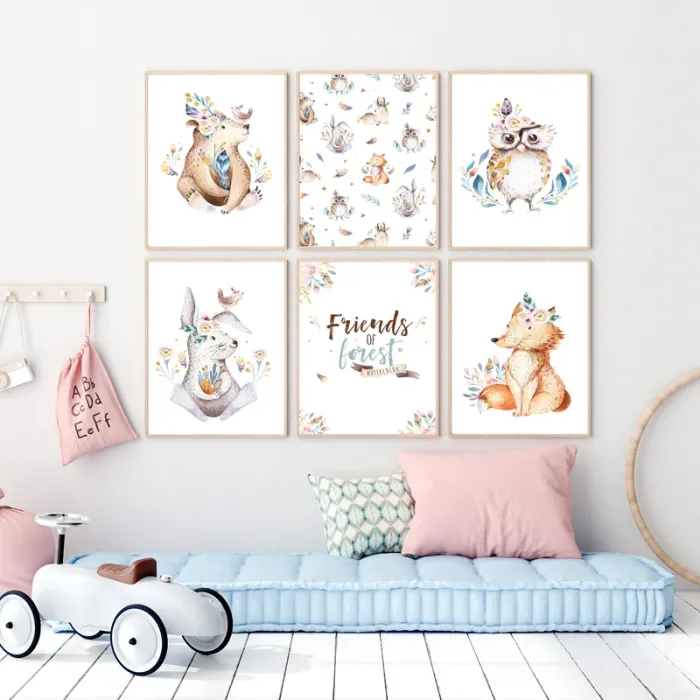 Affiches “Friends of the Forest” pour chambre enfant - photo numéro 3