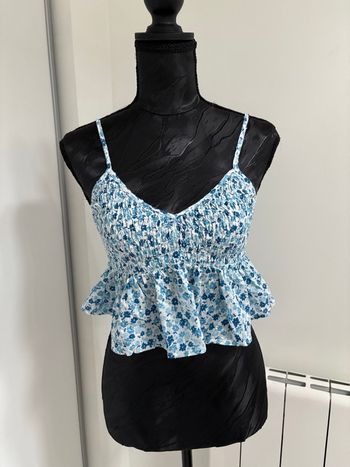 Top court fleuris taille S