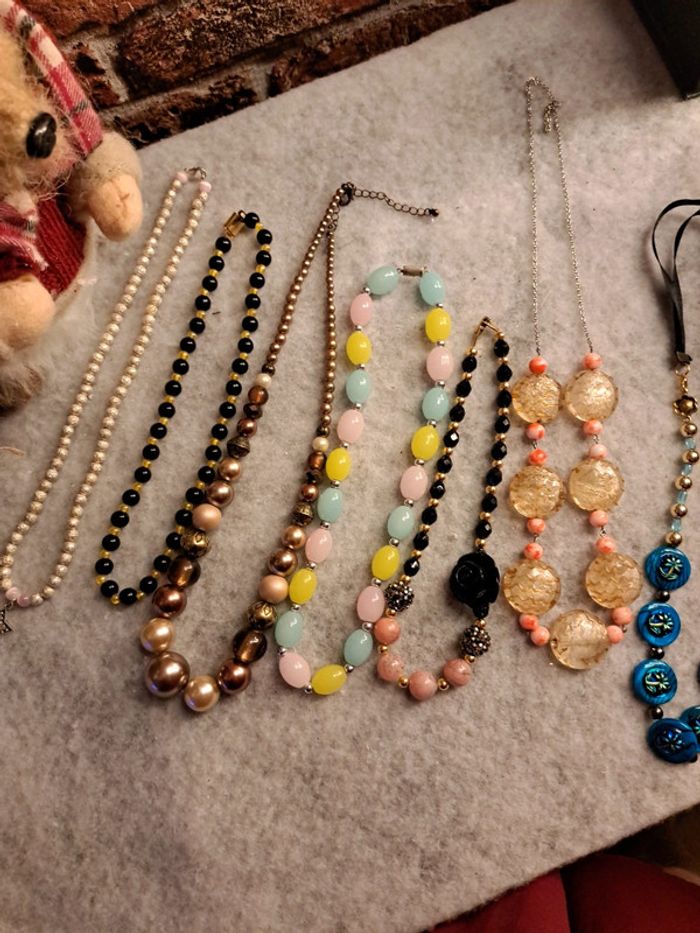 Lot de colliers multicolore artisanale - photo numéro 3