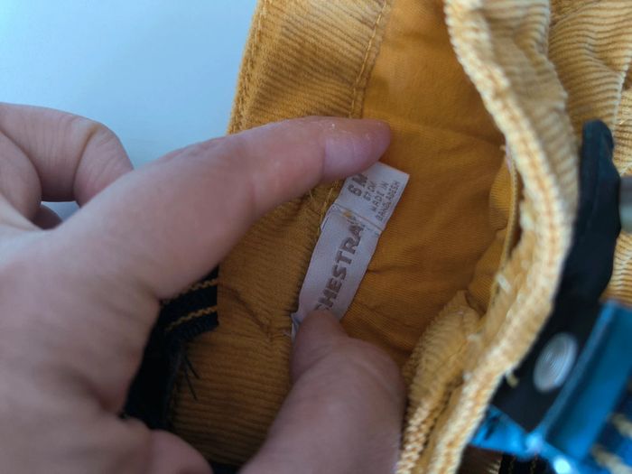 Pantalon avec bretelles hivers 3 mois moutarde - photo numéro 3