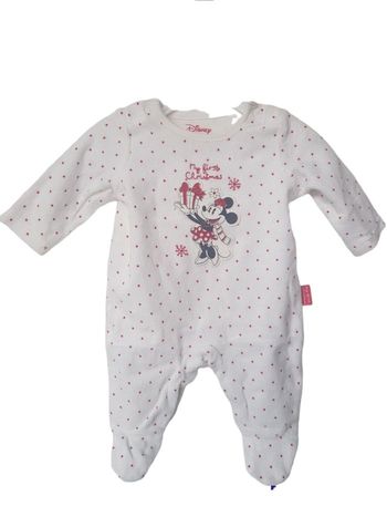 Baby Club - Grenouillère en velours / pyjama une pièce / dors bien - Disney - Minnie - Noël
