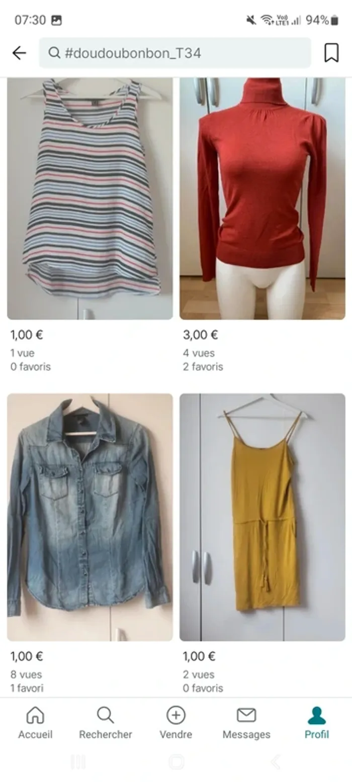 Tout vêtements 1€ passe à 0,50cts dès 2 articles - photo numéro 4