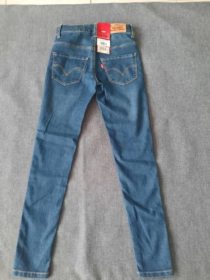Jean Levi's 710 Neuf Etiqueté Taille 8 ans Super Skinny - photo numéro 2