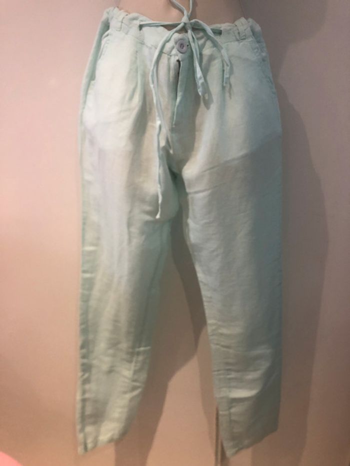 Pantalon d’été en lin et coton tissia taille 38 - photo numéro 15