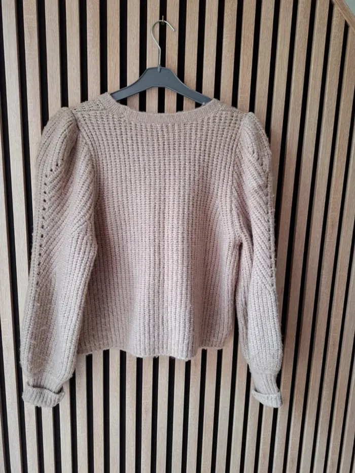 Pull beige moelleux Camaïeu T L - photo numéro 3
