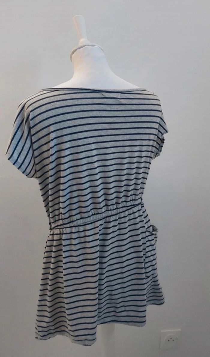 Robe manches courtes marinière zara taille 40 - photo numéro 2