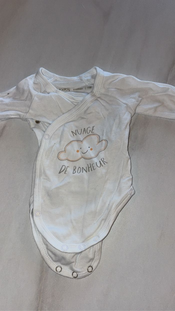 Body manches longues 1 mois