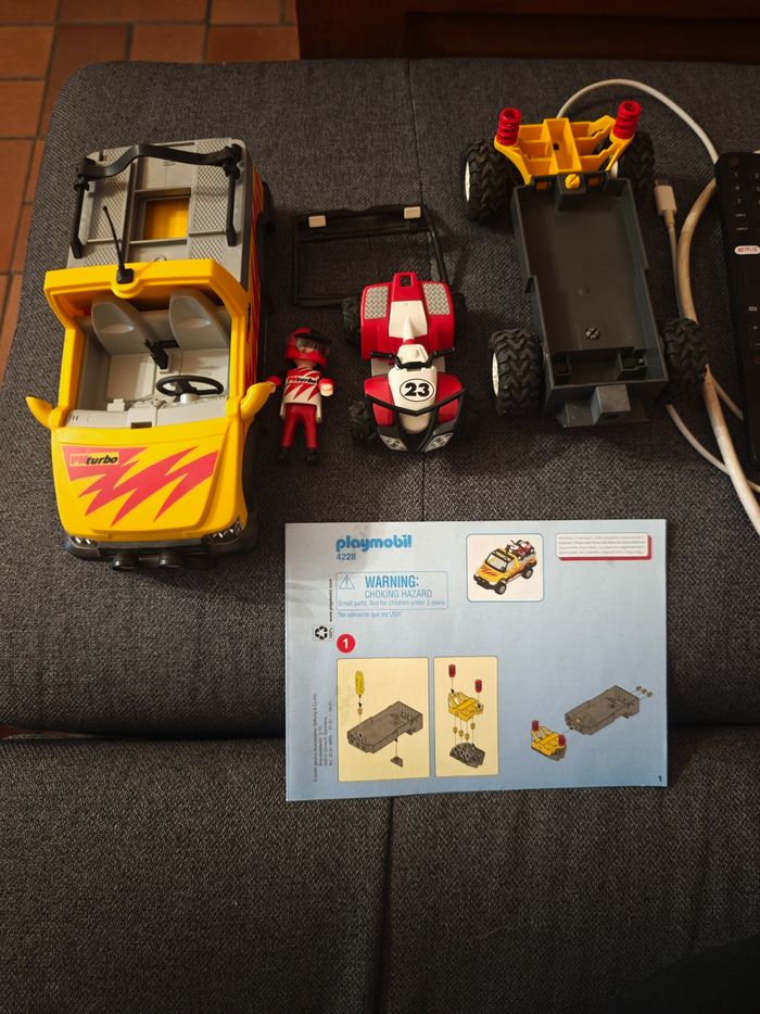 Playmobil 4228 Pick up et quad de course rouge - photo numéro 2