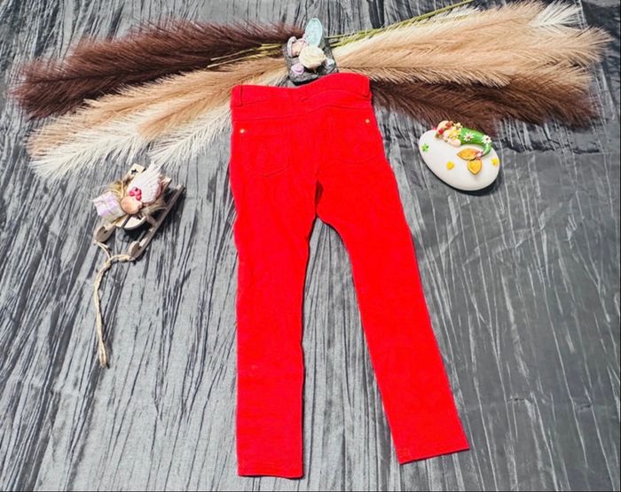 Pantalon slim rouge vif – Style "Biker" - photo numéro 3