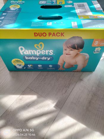 Pampers BABY DRY NEUF Duo Pack Taille 3 6-10kg (100 couches)