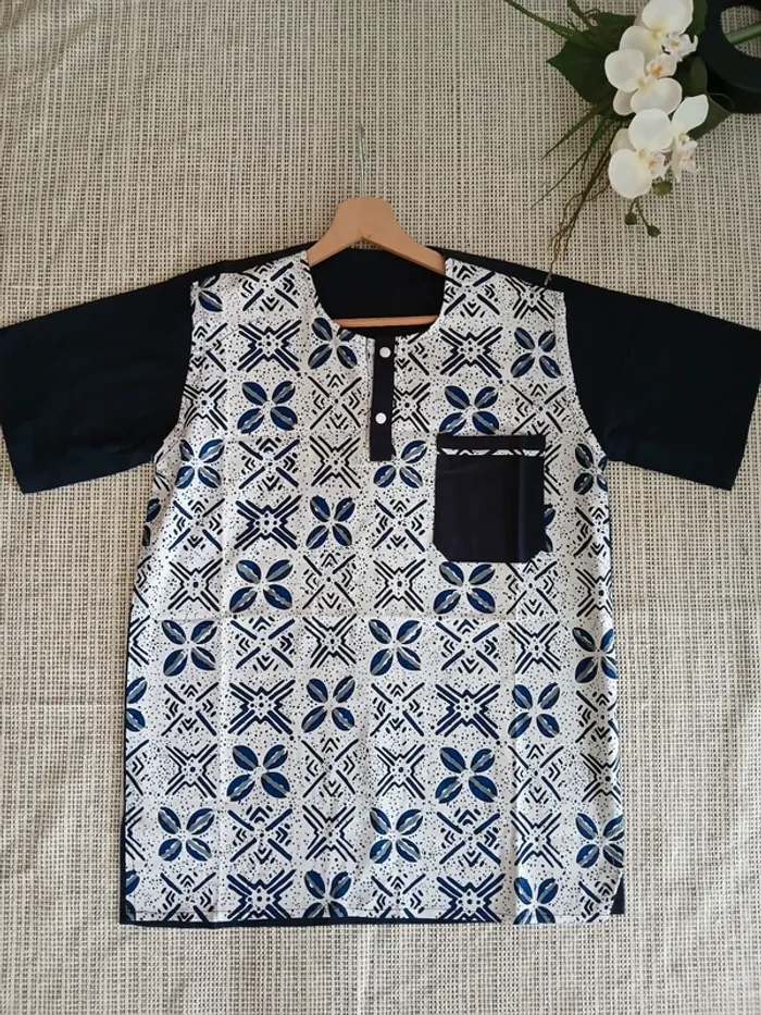 Chemise à motifs Manches courte pour homme Neuve Taille M🌿💝 - photo numéro 8