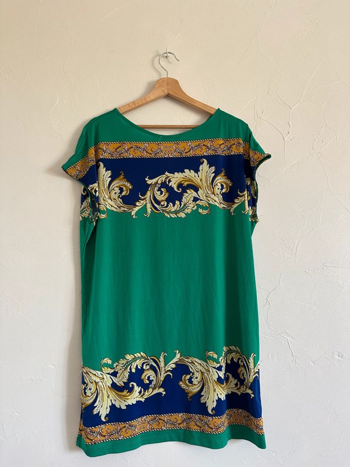 Robe fluide à motif vert - photo numéro 2
