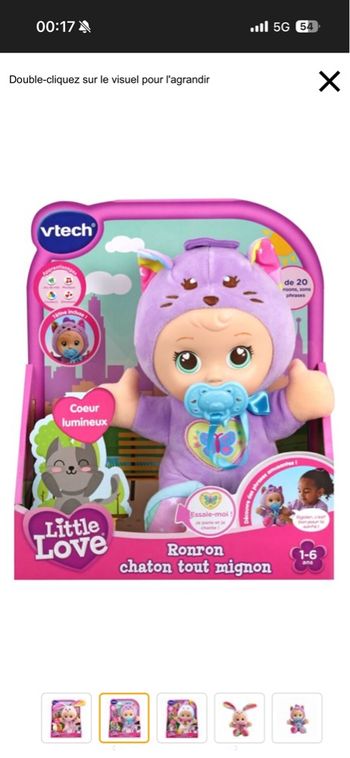 Vtech poupée chaton très mignon 