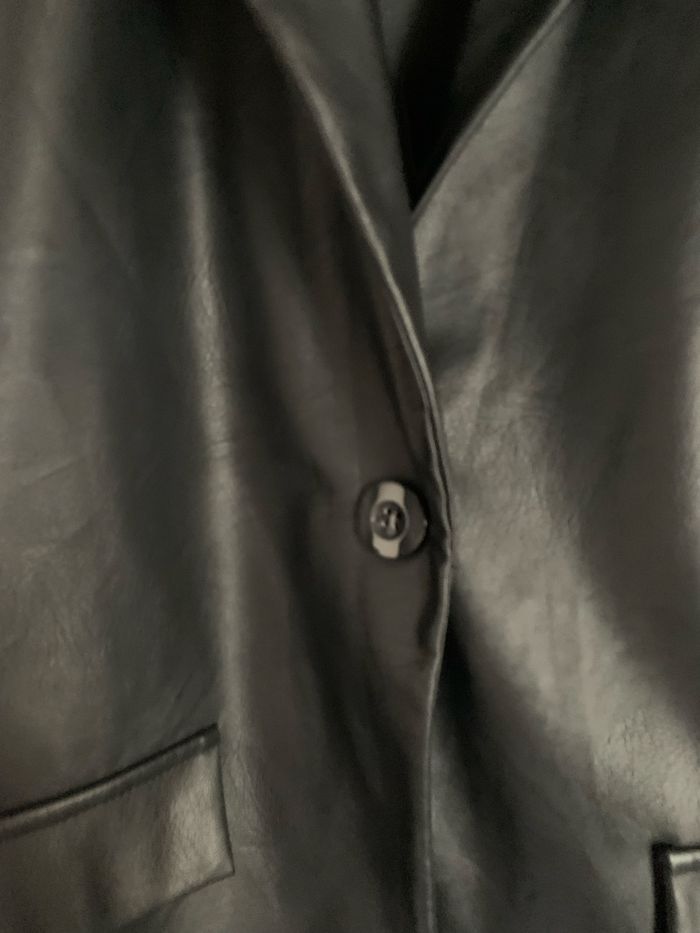 Blazer simili noir taille L - photo numéro 7