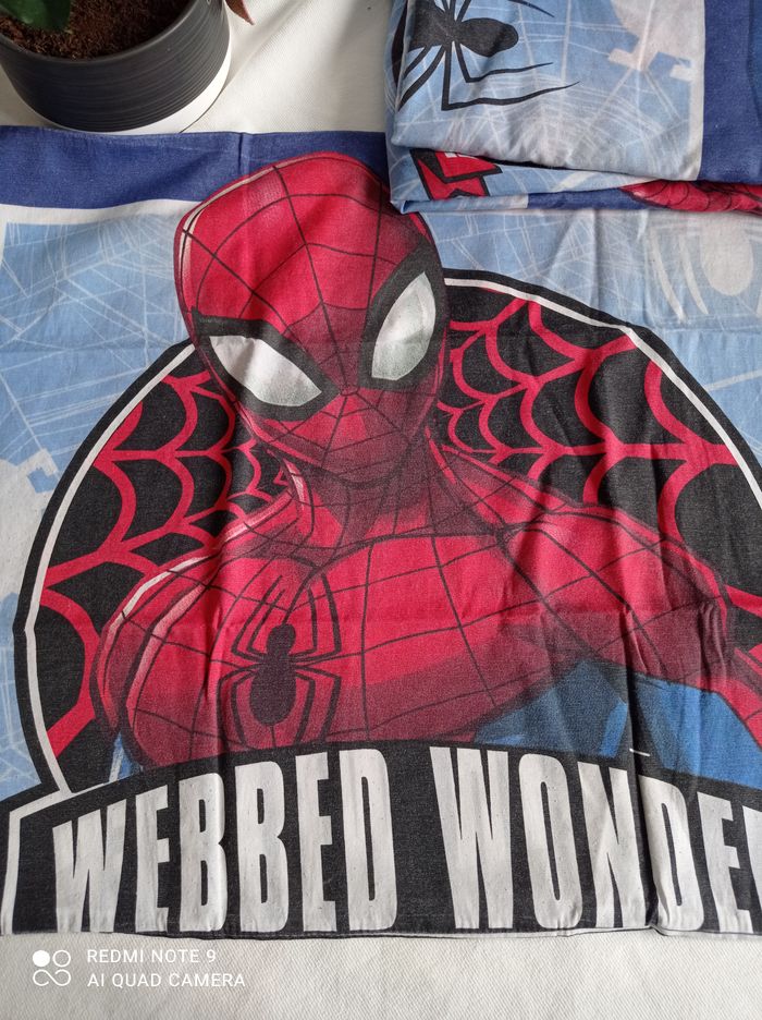 Parure housse couette + taie oreiller spiderman 1 personne - photo numéro 2