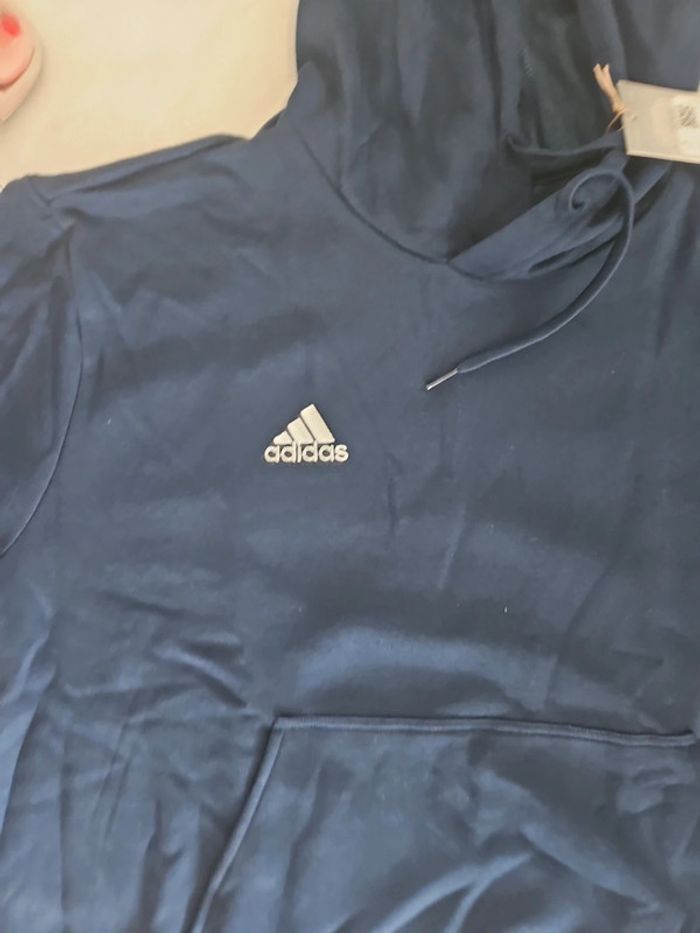 Sweat à capuche/ hoodie bleu marine Adidas Neuf - photo numéro 5