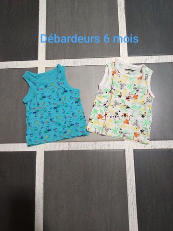 Lot de 2 débardeurs 6 mois