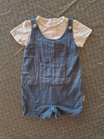 Salopette + t-shirt 9m