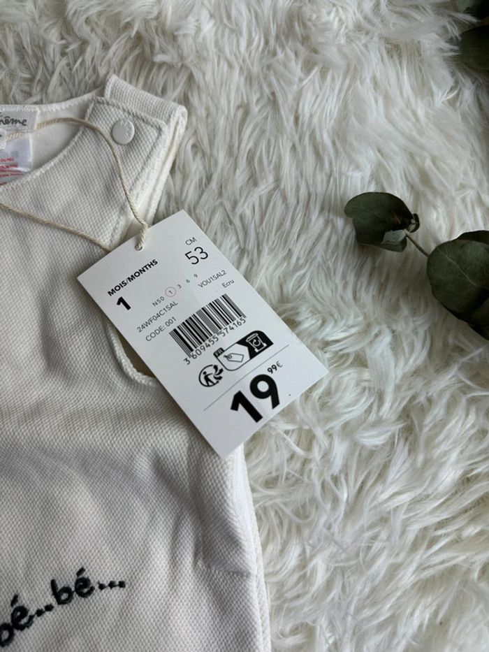 Salopette blanche du pareil au même taille 1 mois - photo numéro 3