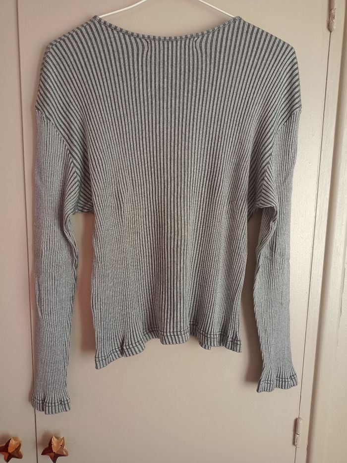 T shirt Caroll T 44 rayé gris - photo numéro 2