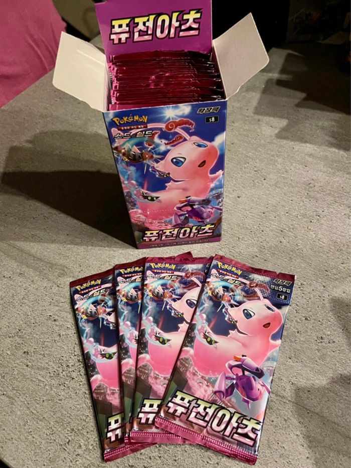 Cartes Pokémon : 4 boosters poing de fusion - fusion arts coréens neufs sortis de display