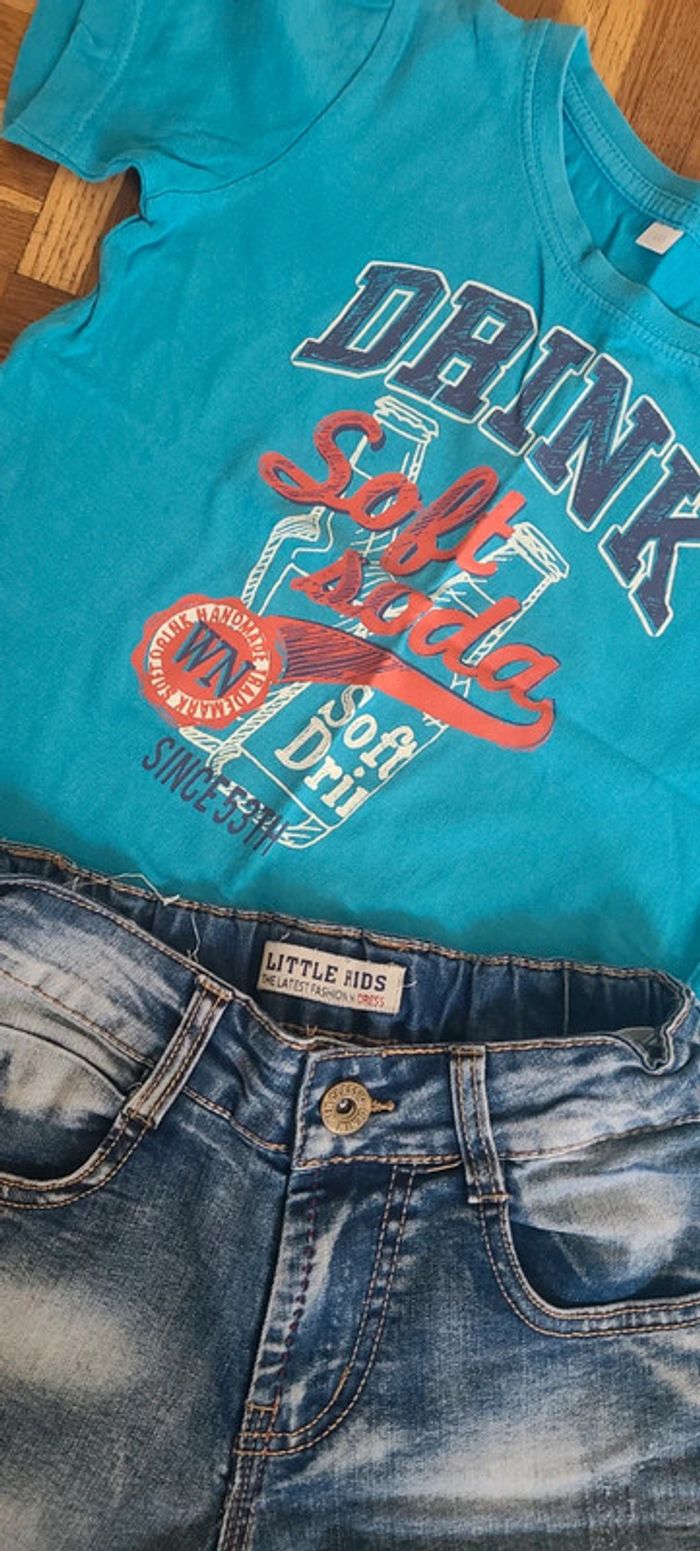 Ensemble short et 2 tee shirt 8ans - photo numéro 3