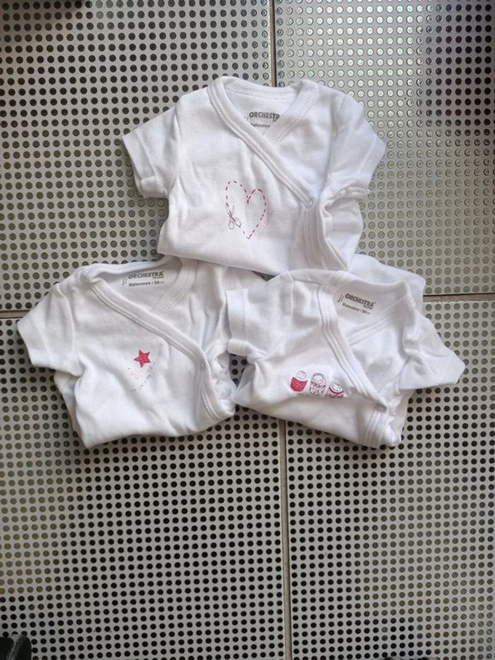 Lot bodies manches courtes, naissance