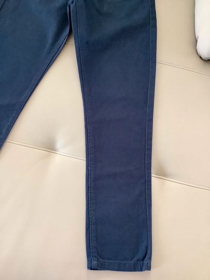 Jean bleu marine Régular 10 ans taille réglable - photo numéro 4