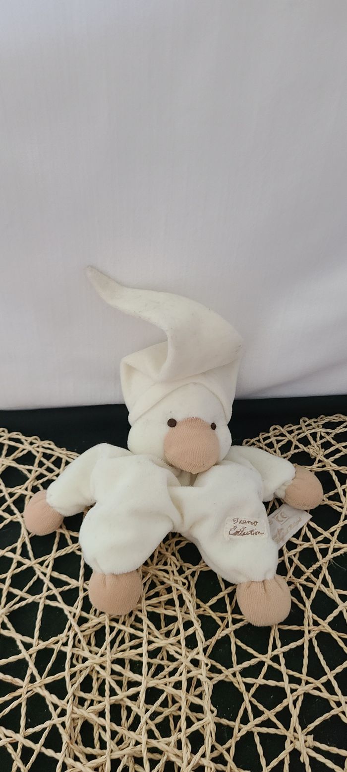 DOUDOU PELUCHE TIAMO COLLECTION OISEAU POUSSIN ECRU BLANC BEIGE GRELOT