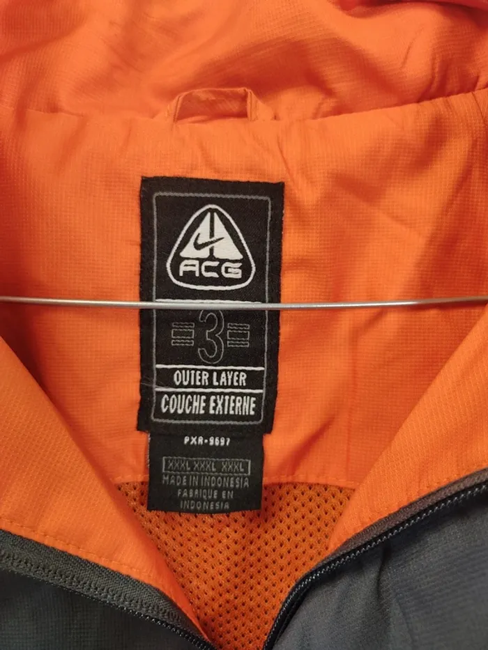 Manteau Nike ACG - Gore Tex - Orange et gris - XXXL A1537 - photo numéro 12