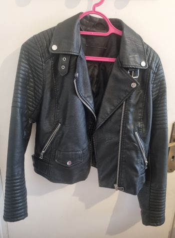 veste simili cuir femme taile m 38 – perfecto noir  don’t call me jennyfer  style biker zippé