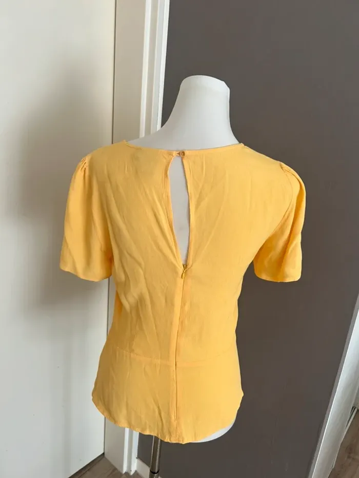 Ichi top haut blouse été jaune taille S/36 - photo numéro 5