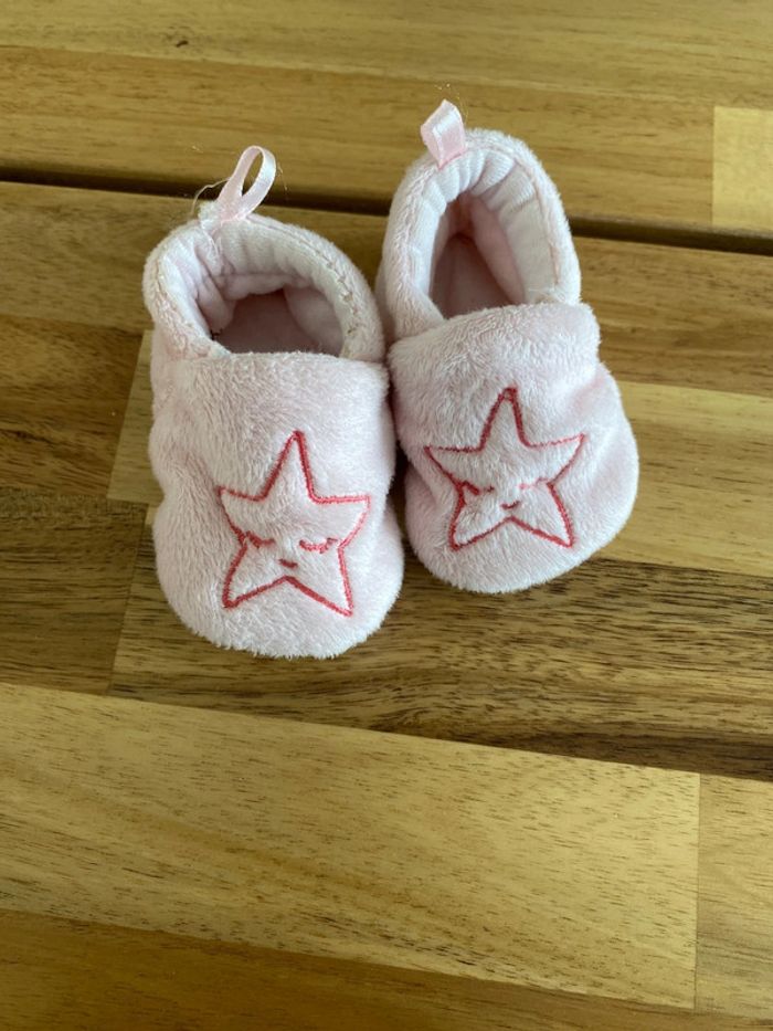Chaussons de naissance rose - photo numéro 4