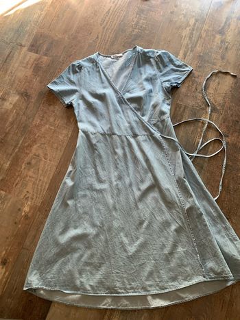 Robe portefeuille bleu ciel
