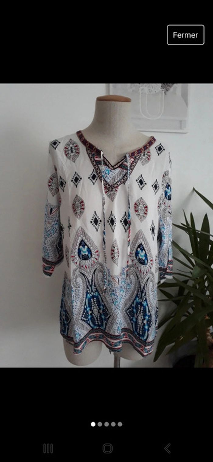 Blouse d'été à motifs 42🌿💝 - photo numéro 4