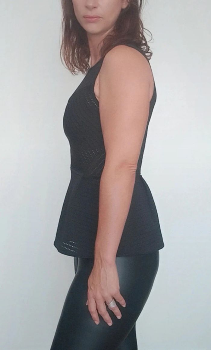 Haut péplum résille ajouré sexychic taille 36 - photo numéro 4