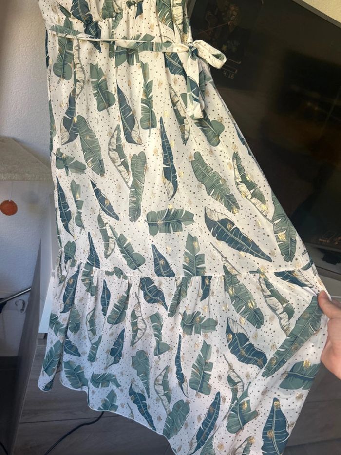 Robe longue Papillonne avec ceinture - photo numéro 7