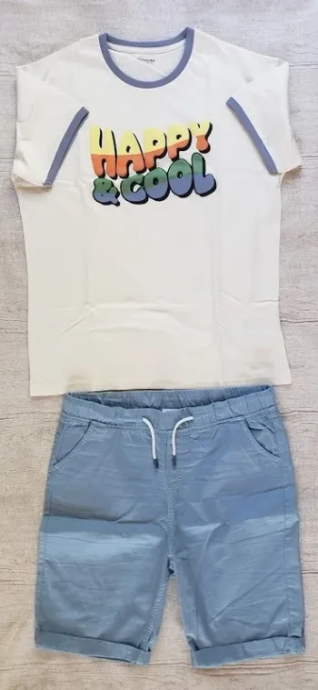 Ensemble Vertbaudet 14 ans tee-shirt et bermuda