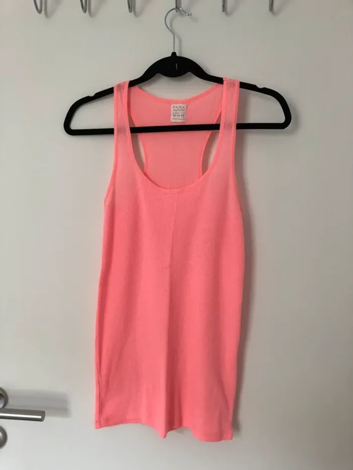 Débardeur rose fluo Zara taille M