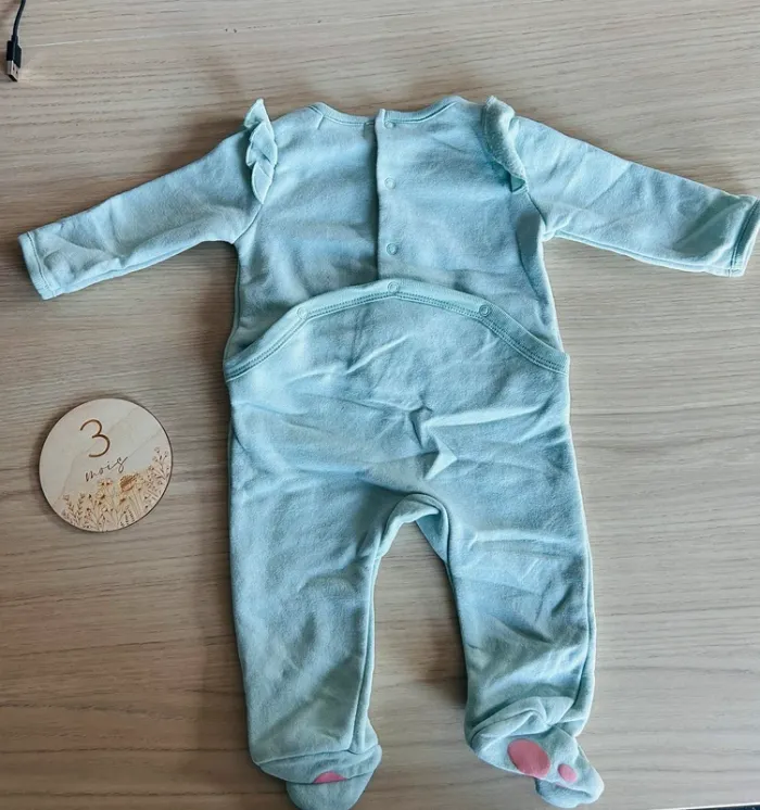 Pyjama fille vert d’eau - photo numéro 2