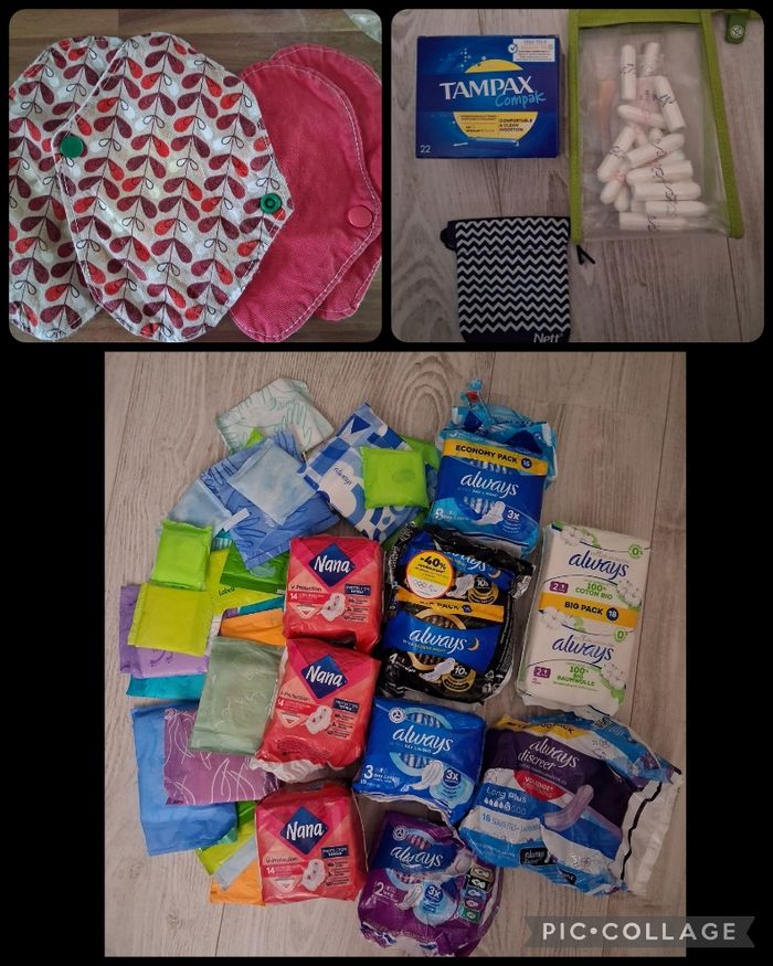 Lot protection hygiénique serviette always nana