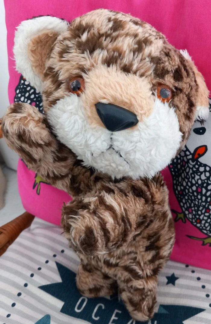 Peluche panthère/chat vintage Ajena 37 cm rare - photo numéro 3